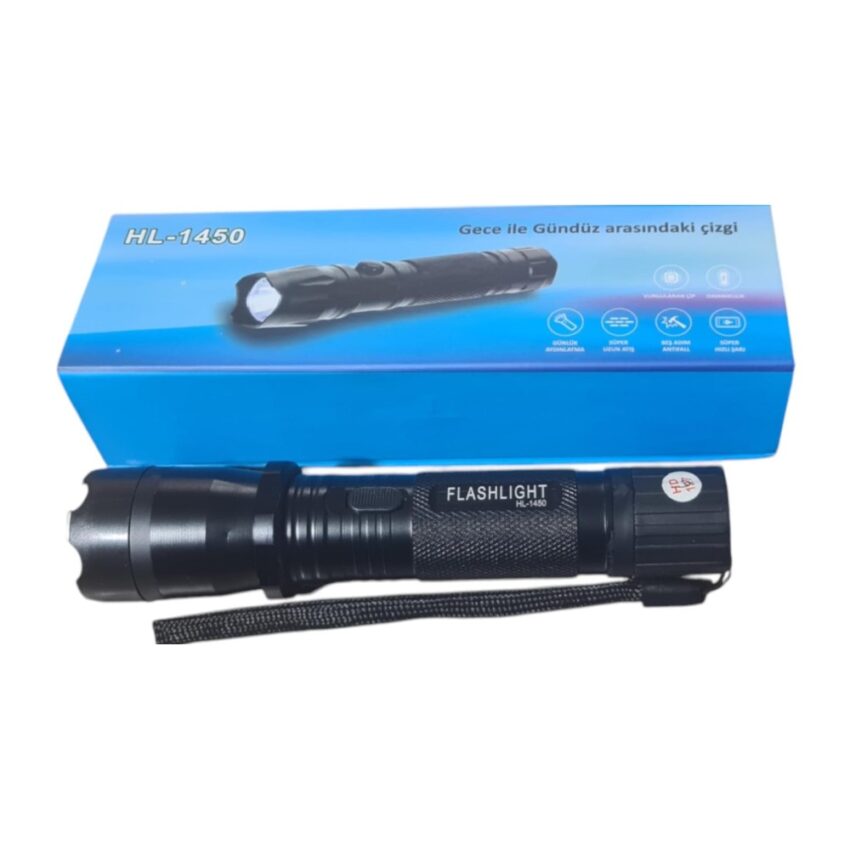 Hl-1450 Flashlıght Elektroşoklu Şarjlı El Feneri