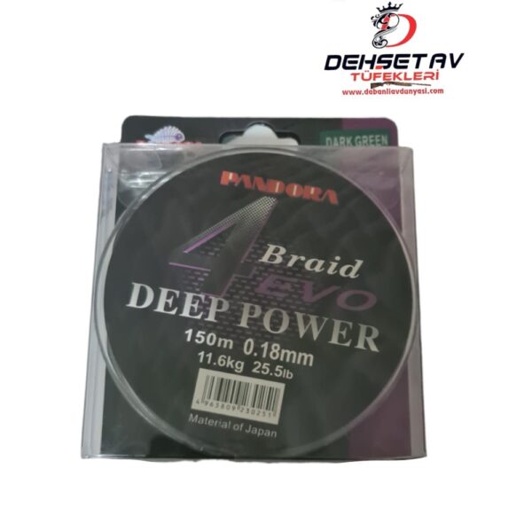 Pandora Braid Evo Deep Power 150m 0.18mm 11.6 Kg 25.5lb
