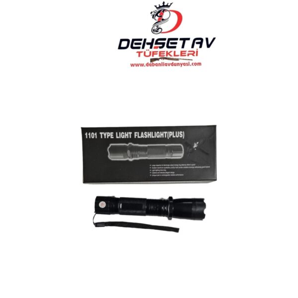 1101 Type Lıght Flashlıght Plus Elektroşoklu Şarjlı El Feneri